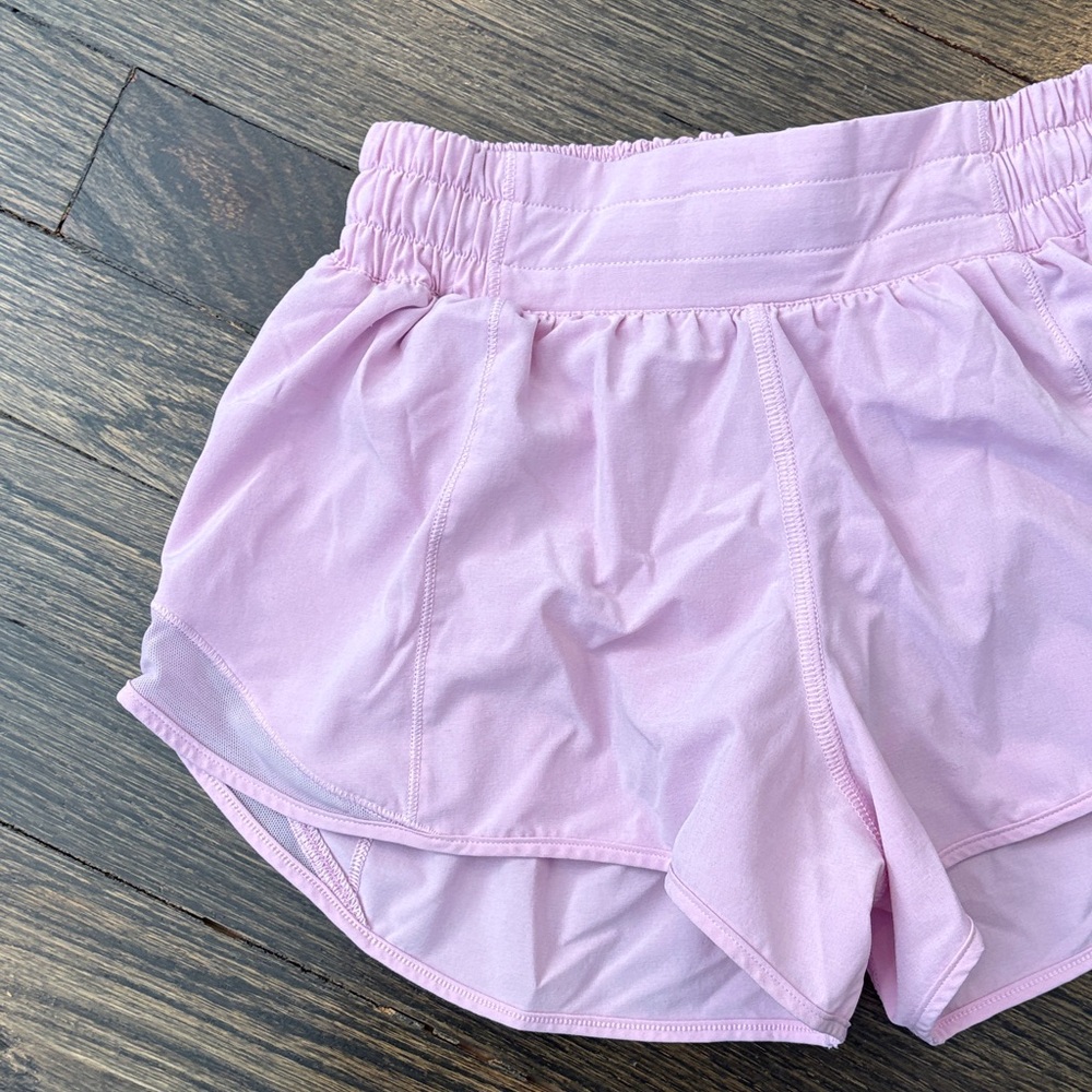 Light Pink Women's Athletic Shorts - Breathable Running Shorts by Lululemon - Picture 3 of 7